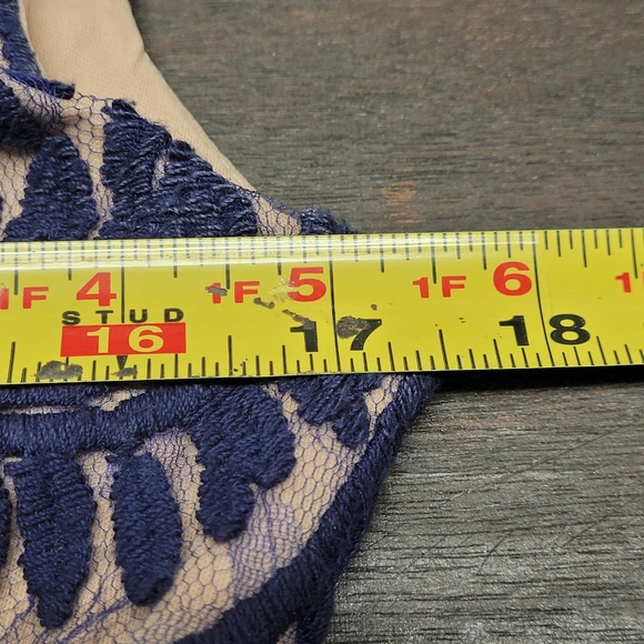 Royal blue lace overlay cocktail dress - Picture 11 of 13